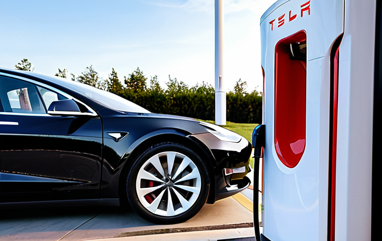 테슬라 모델 3의 최신 트림 옵션 - "The interior of a Tesla Model 3, focusing on the dashboard and seats, fully clothed driver and pass...